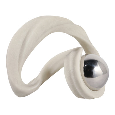 Farrell Qtz Resin Statuary With Stainless Sphere