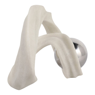 Farrell Qtz Resin Statuary With Stainless Sphere