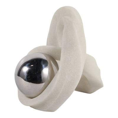 Farrell Qtz Resin Statuary With Stainless Sphere