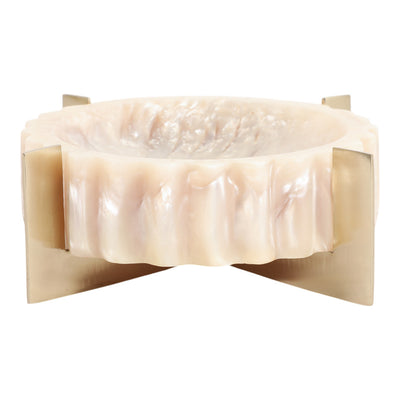 Cecil White Mica Resin Jewelry Bowl