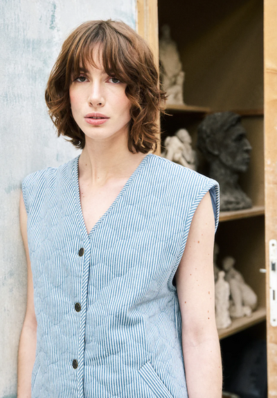 Emanuella Vest Blue Jean