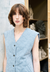 Emanuella Vest Blue Jean