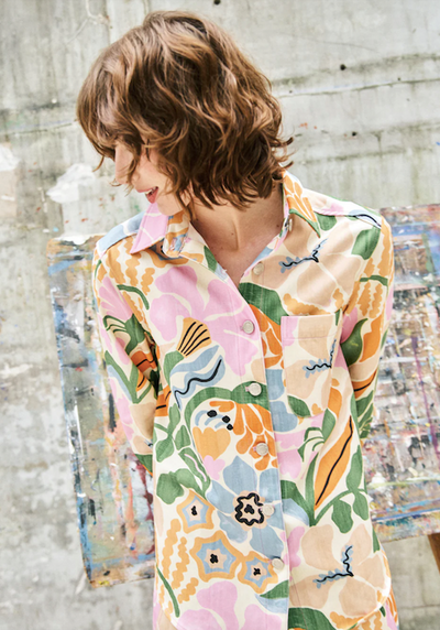 Adina Shirt  Pastel Flowers