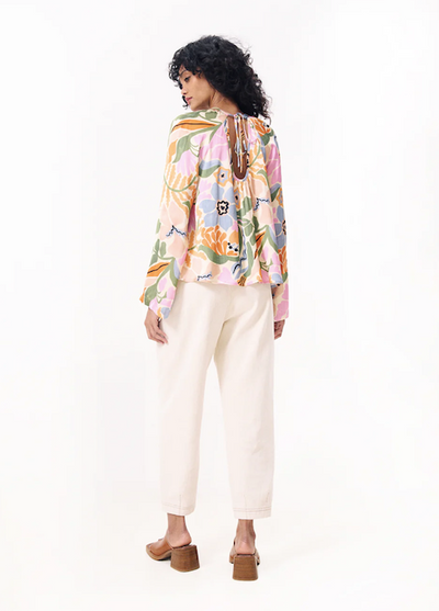 Polly Top Pastel Flowers