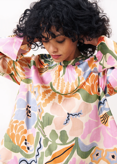 Polly Top Pastel Flowers