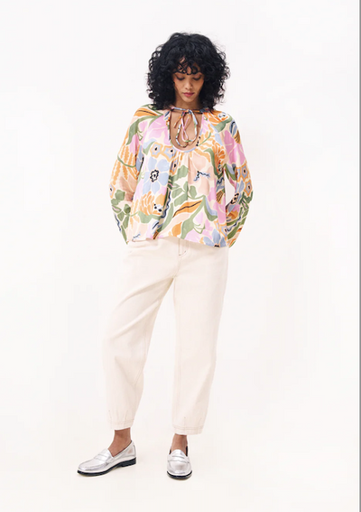 Polly Top Pastel Flowers