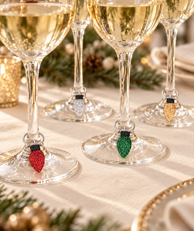 Chirstmas Wine Charm tree White