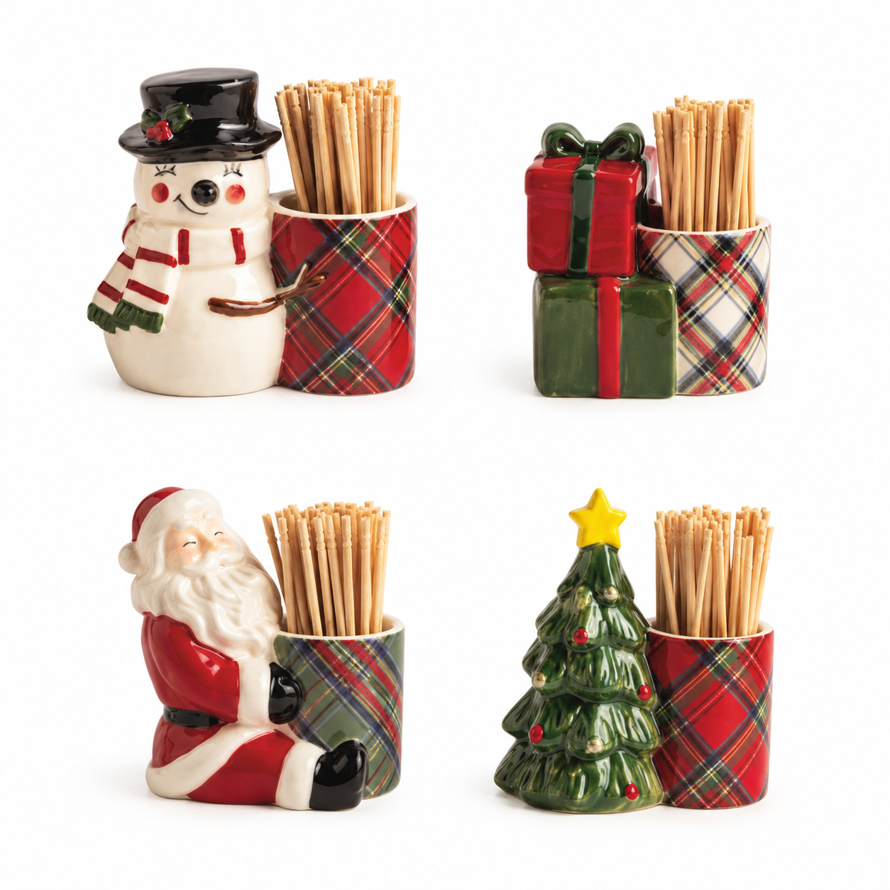 Tartan Toothpick Holder