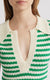 Johnny Collar Crochet Dress Green
