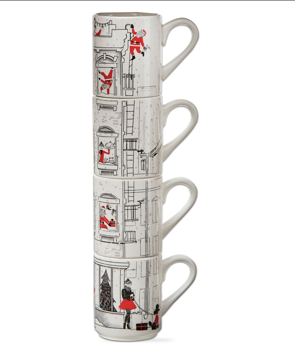 Santa Cityscape Stacking Mug