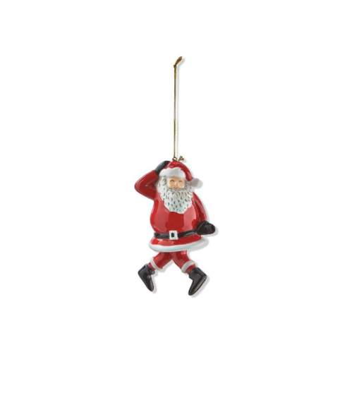 Dancing Santa knees in Ornament