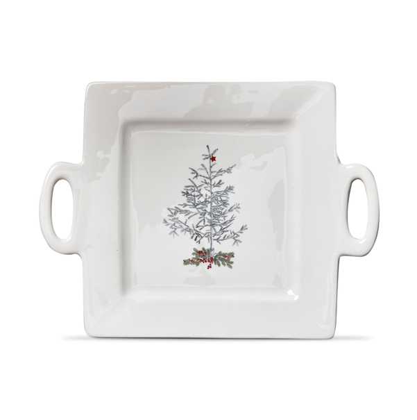 Farmhouse Christmas Square Platter Multi