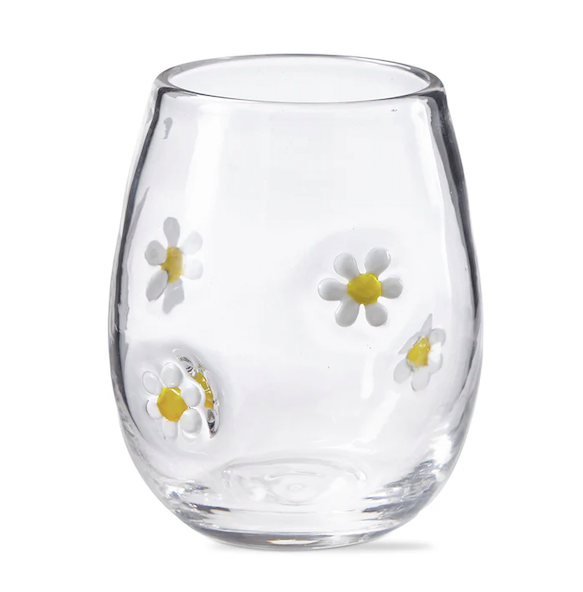 Flower Stemless Wine Glass