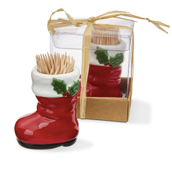 Santa Boot Toothpick Holder