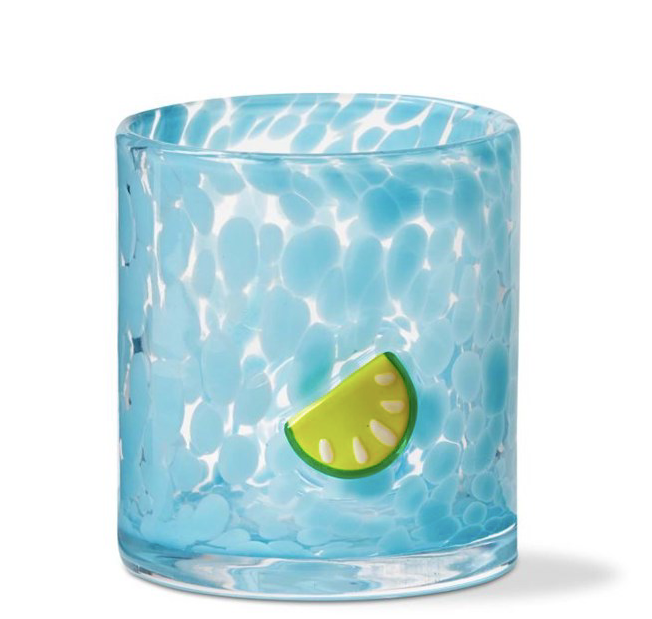 Lemon Slice Confetti Dof Glass