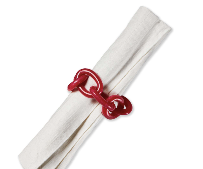 Links Napkin Ring red