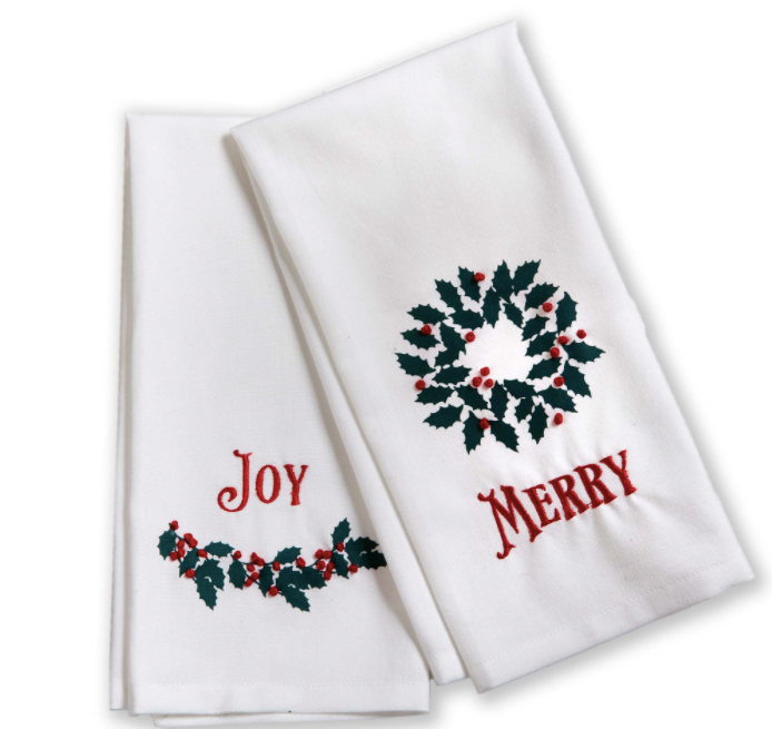 Merry & Joy Guest Towel Set Of 2