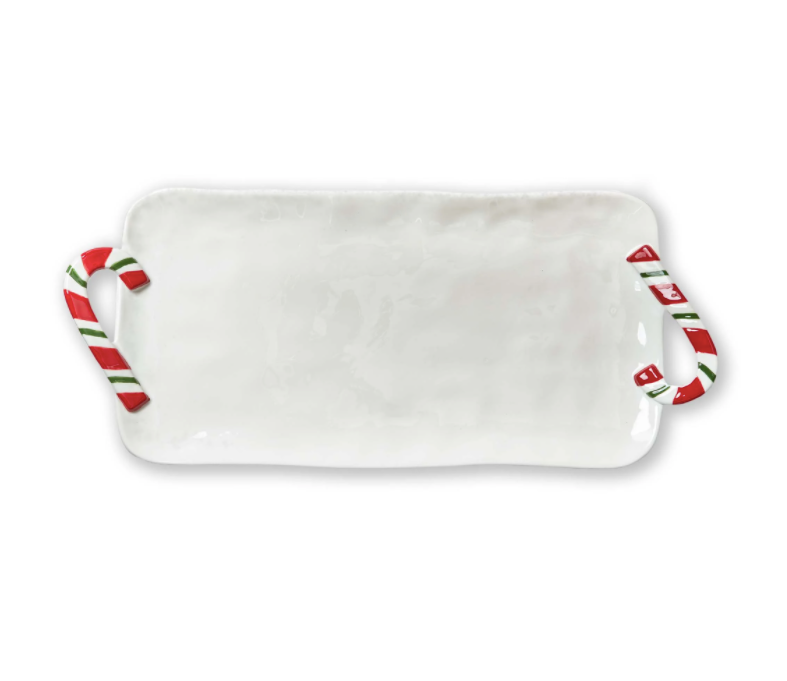 Candy Cane Rectangular Platter