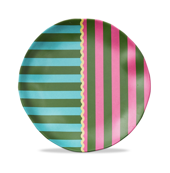 Cabana Stripe Melamine Appetizer Plate