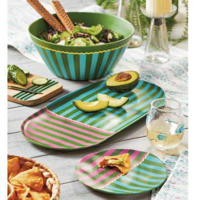 Cabana Stripe Melamine Platter