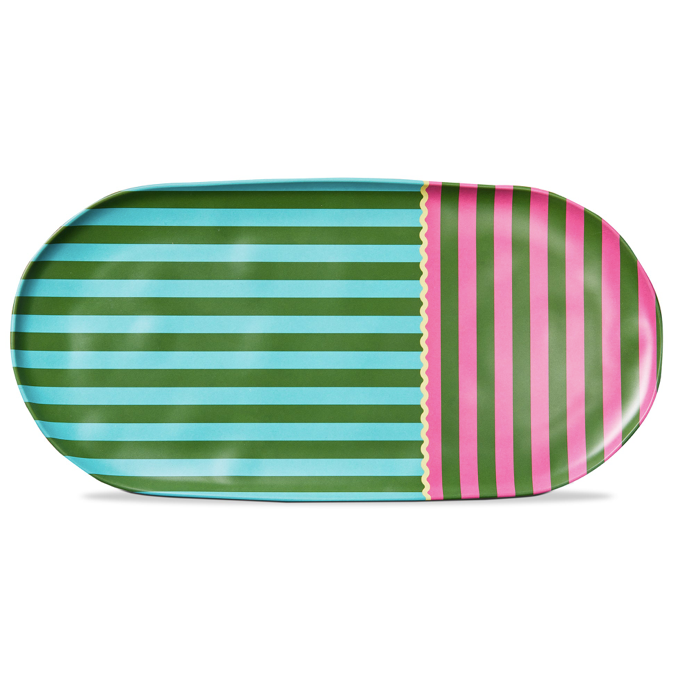 Cabana Stripe Melamine Platter