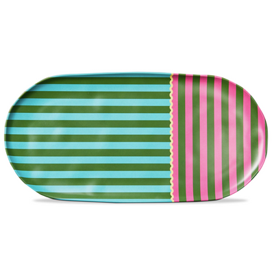 Cabana Stripe Melamine Platter