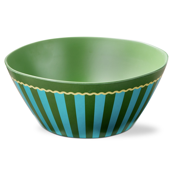 Cabana Stripe Melamine Serving Bowl