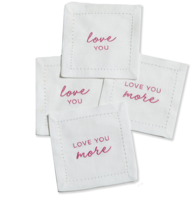Love You More Cocktail Napkin Set Of 4