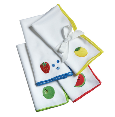 Fresh Pick Embroidered Napkin Set Of 4