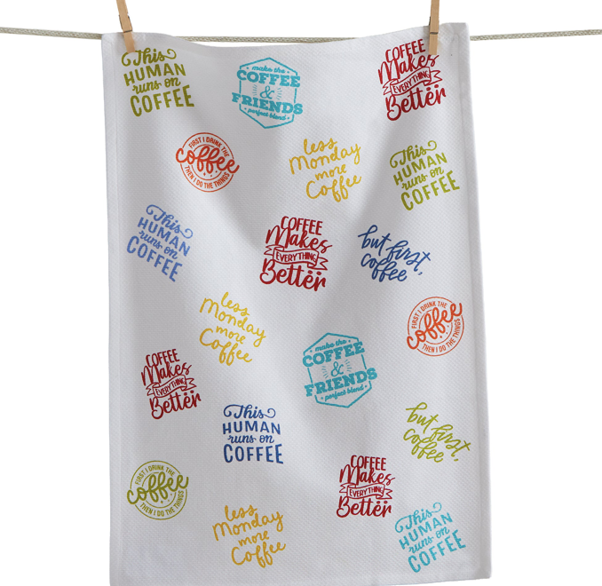 Coffee Sayings Dishtowel