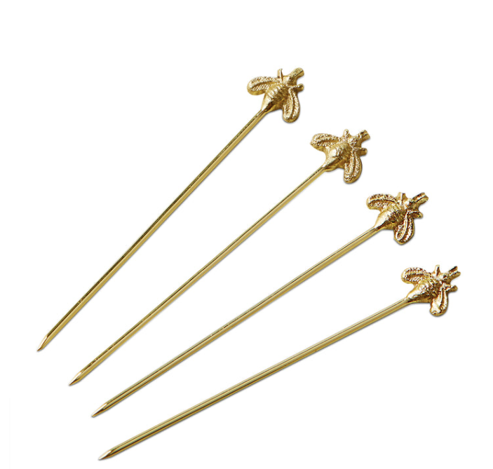 Bee Cocktail Pick Set Of 4