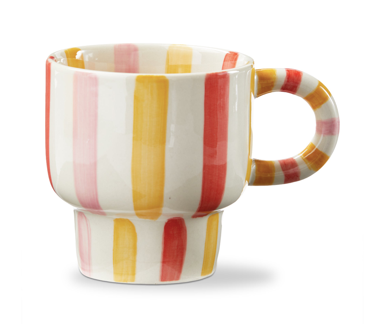 Ava Stripe Mug Red Multi