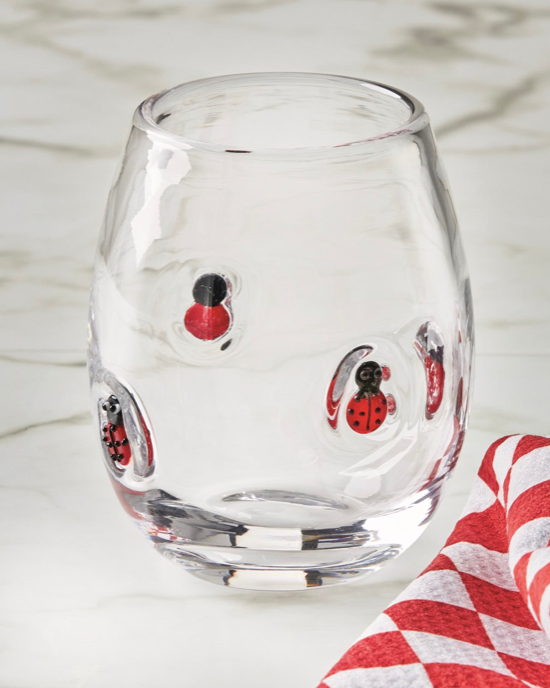 Ladybug Stemless Wine