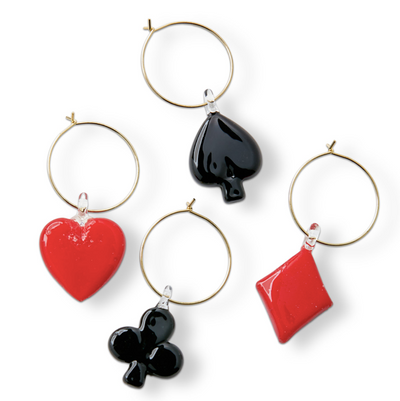 Suits Wine Charm Set Of 4