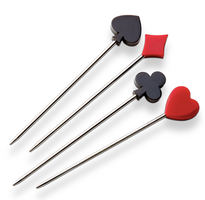 Suits Cocktail Pick Set Of 4