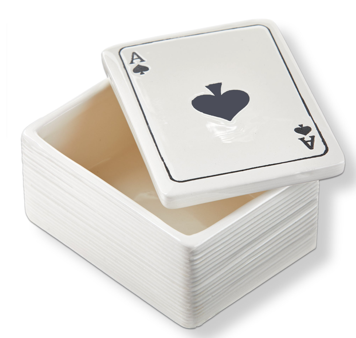 Ace Of Spades Lidded Trinket Box