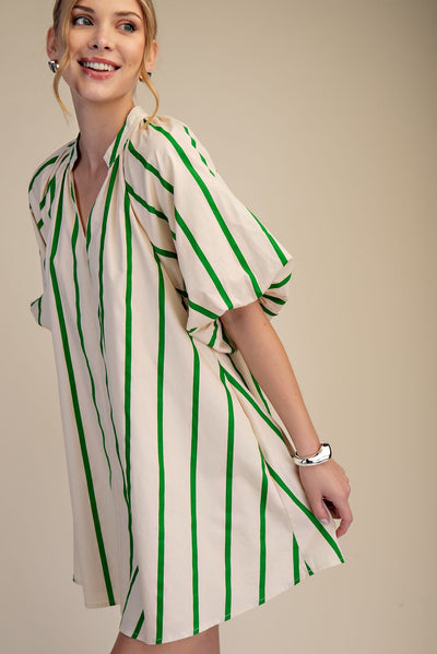 Gabriela Mini Shift Dress Green