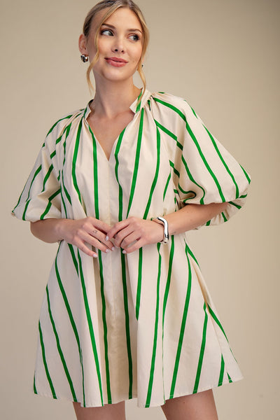 Gabriela Mini Shift Dress Green