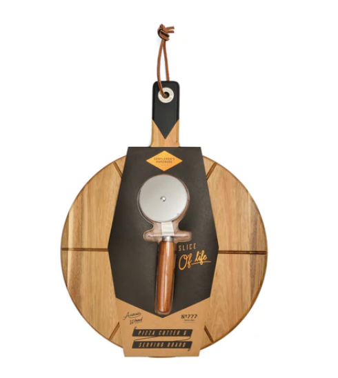 Pizza Board with pizza cutter