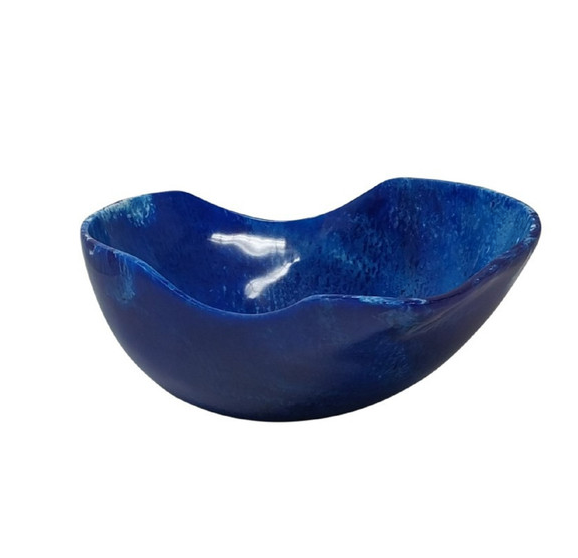 Glossy Serving Fruit Bowl 13.25 Blue