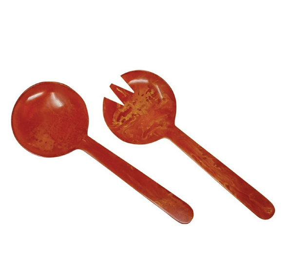 Salad Servers 11in Orange Set of 2