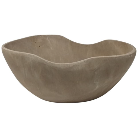Resin Fruit Bowl Beige S