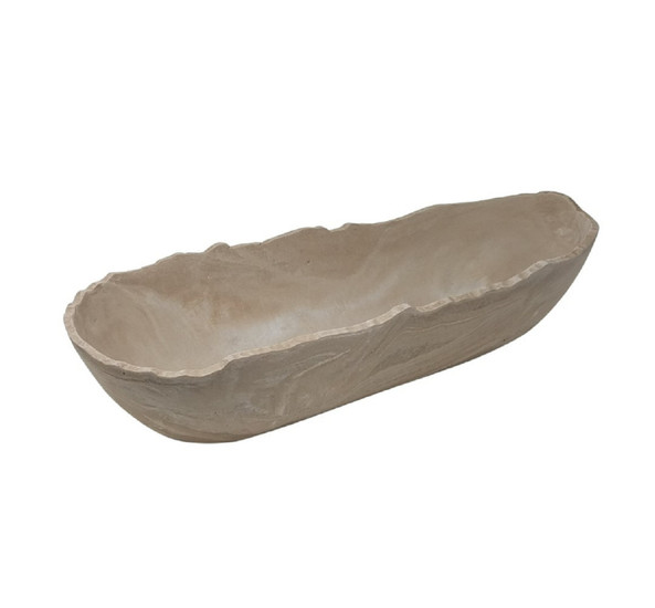 Abstract Serving Dish 23.25in Beige