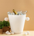 Ice Bucket with Handles 14in  Matt White