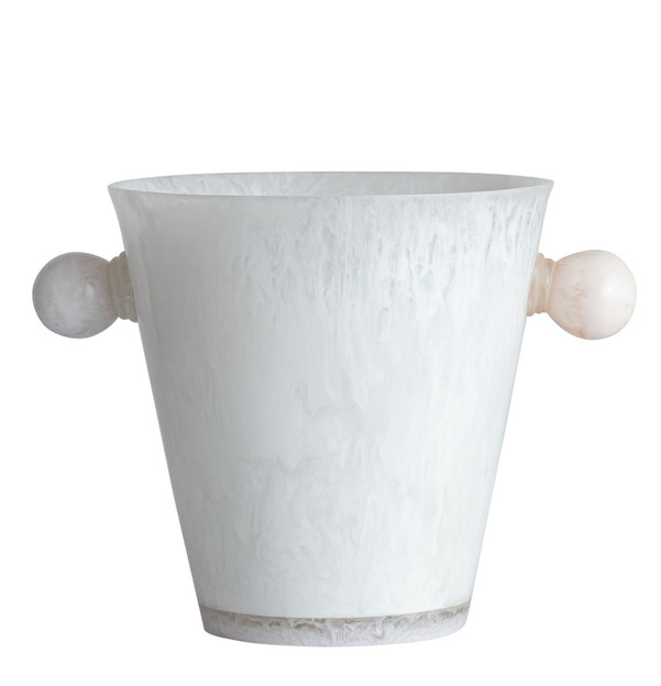 Ice Bucket with Handles 14in  Matt White