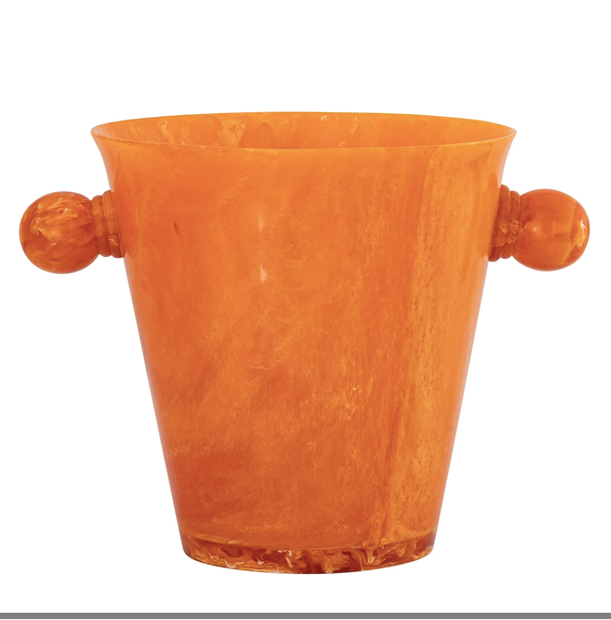 Orange Resin Ice Bucket