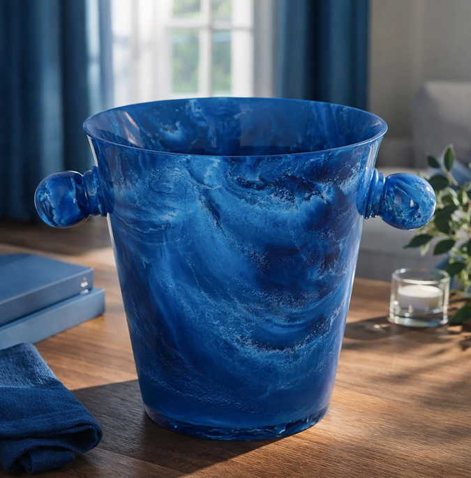 Blue Resin Ice Bucket