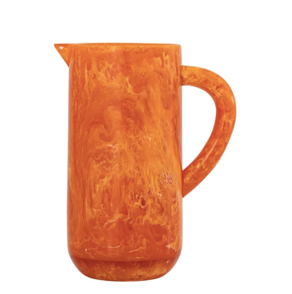 Orange Resin Pitcher