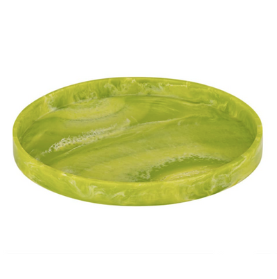 Lg Green Resin Round Tray