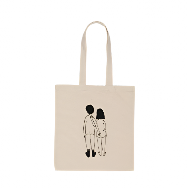 Tote Bag Naked Couple Back